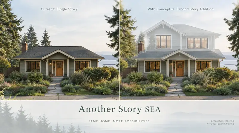 Illustrative: conceptual before-and-after second-story idea for Another Story SEA