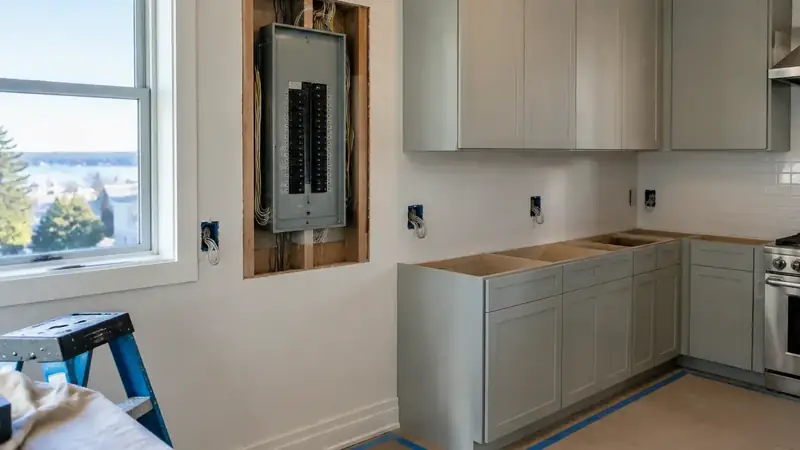Illustrative: kitchen remodel interior for Algona homeowners — PNW materials; not a real Board job photo