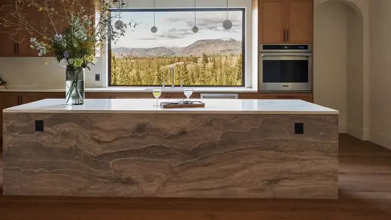 Illustrative: bathroom remodel scene for Darrington — waterproofing-minded PNW context; not a real Board job photo