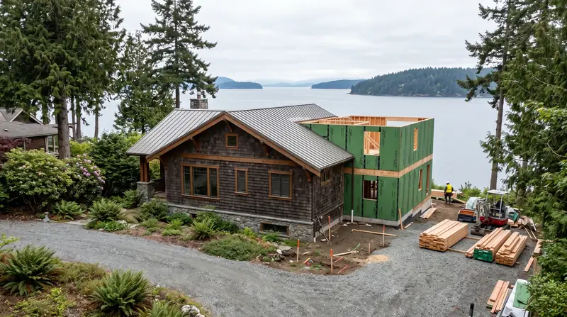 Illustrative: Everett residential exterior remodel context — Pacific Northwest light; not a real Board job photo