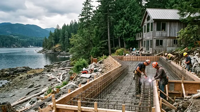 Illustrative: home addition / exterior massing for Maple Valley — PNW cedar-fir context; not a real Board job photo