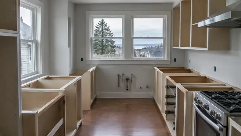 Illustrative: kitchen remodel interior for Milton homeowners — PNW materials; not a real Board job photo