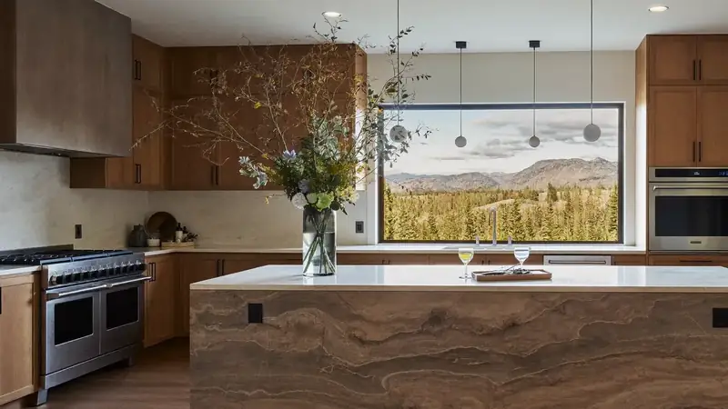 Illustrative: kitchen remodel interior for North Bend homeowners — PNW materials; not a real Board job photo