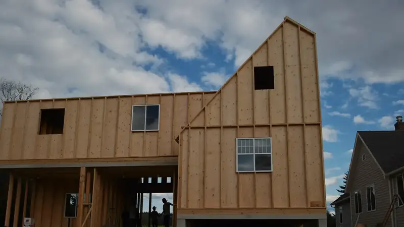 Illustrative: Snoqualmie residential exterior remodel context — Pacific Northwest light; not a real Board job photo