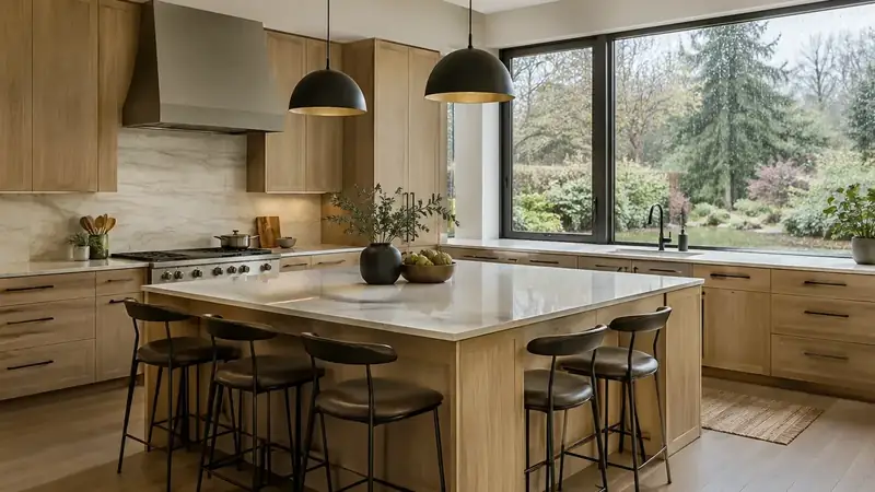 Illustrative: kitchen remodel interior for Sultan homeowners — PNW materials; not a real Board job photo