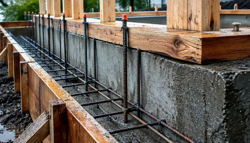 Illustrative: Pacific Northwest home volume after second-story framing with envelope context — illustrative only, not a real Board of Project Stewardship job photo