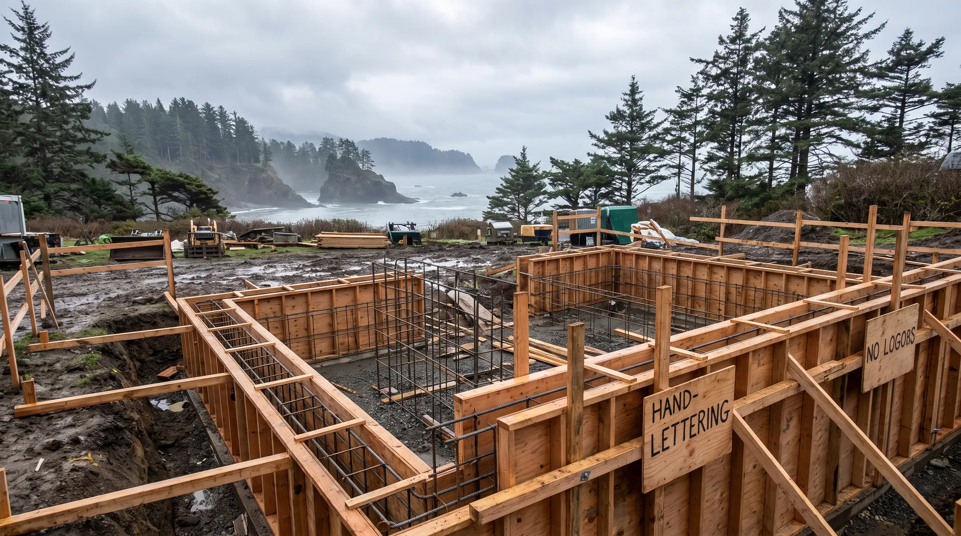 Stage 4: Site / foundation — Excavation, rebar, pour, waterproofing